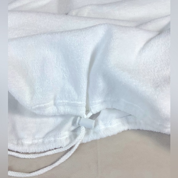 Victoria Secret Authentic Country Trademark Terry Cloth Drawstring Top Medium Sz - Picture 9 of 11